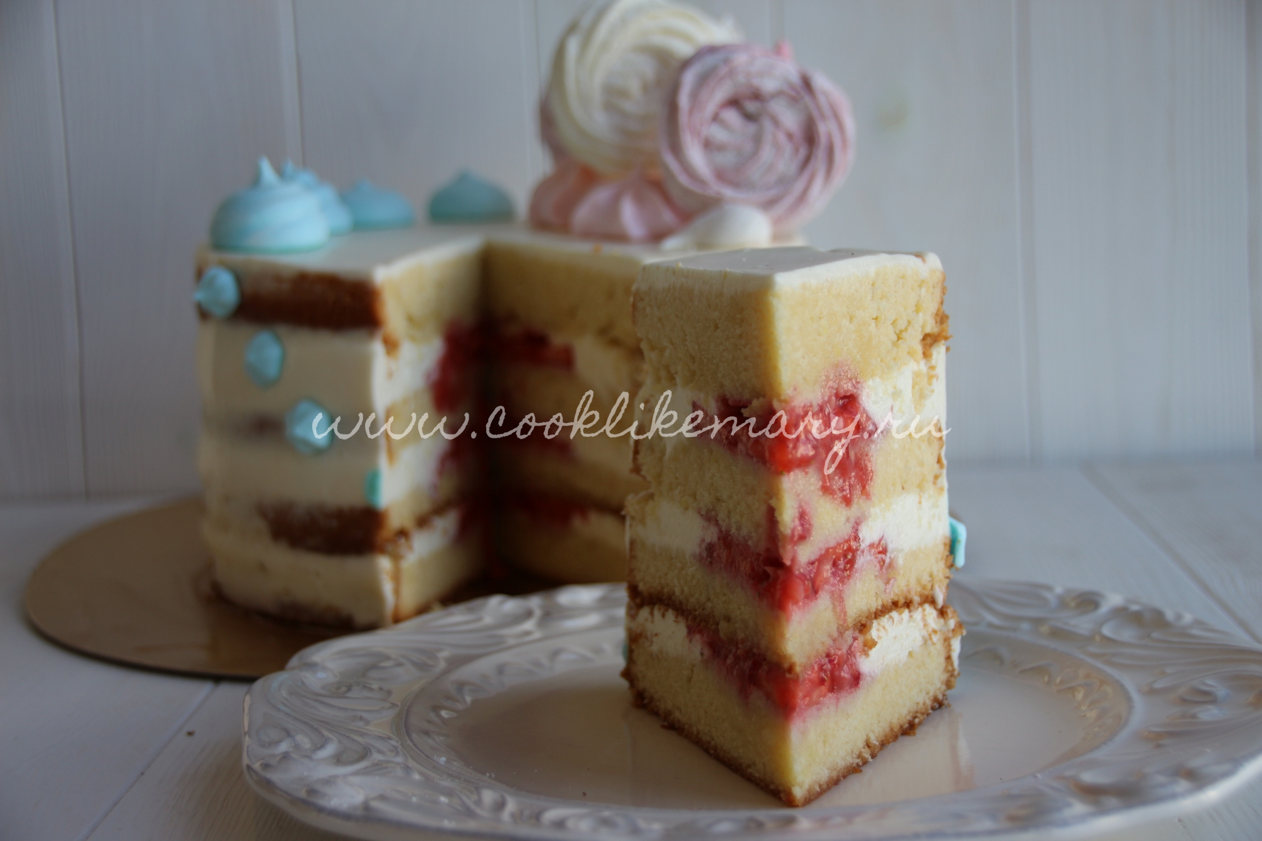 Бисквитный торт с ягодами - пошаговый рецепт с фото на вороковский.рф