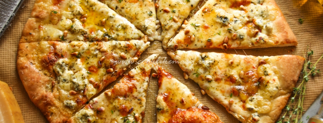 Пицца 4 сыра с трюфельным маслом