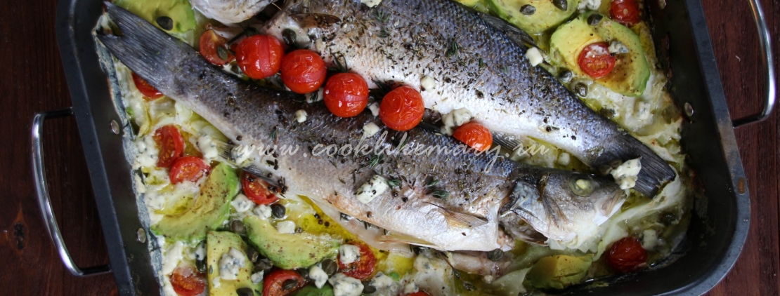 запеченная рыба с овощами