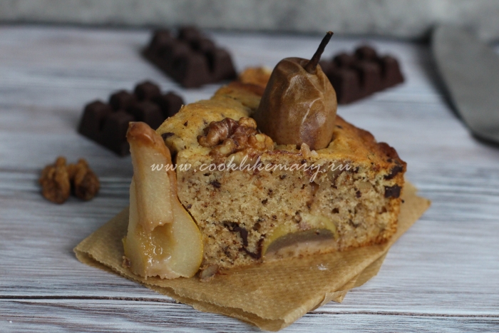 Пирог с грушами и орехами Пирог с грушами и орехами