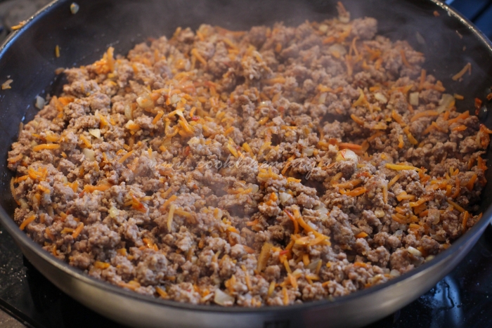 Жарим фарш для блинчиков Фарш для блинчиков на молоке с мясом