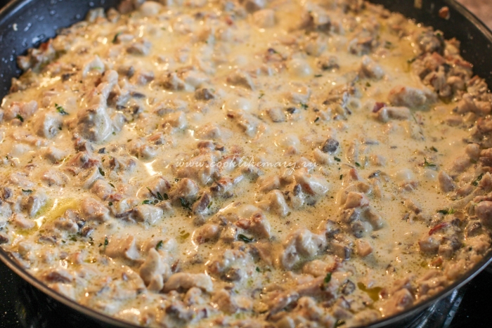 Мясная начинка со сливками