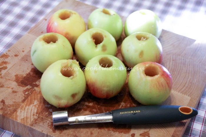 Подготовка яблок для пирога